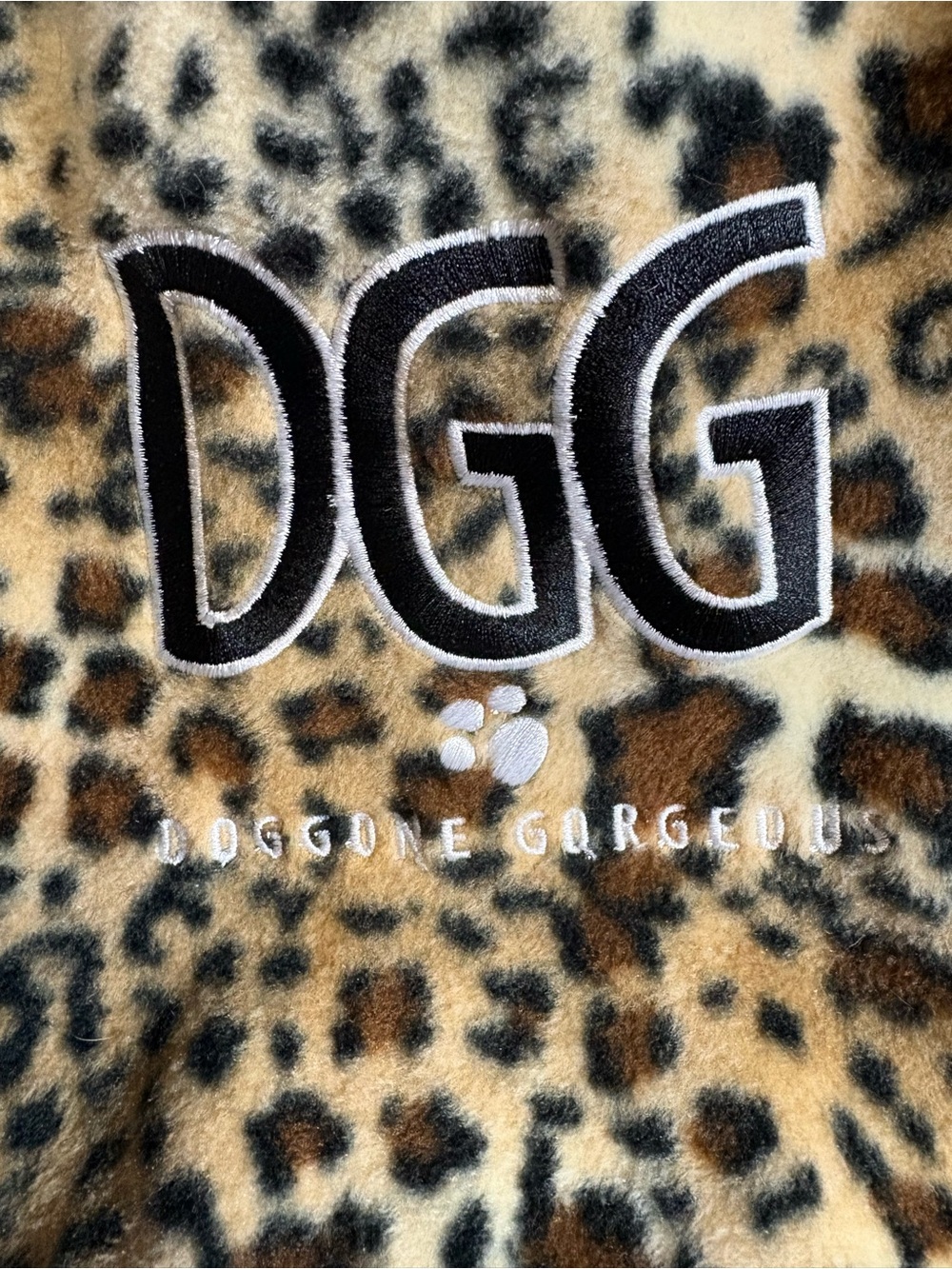 Dog Gone Gorgeous Hooded Fleece Dog Outfit-Leopard
